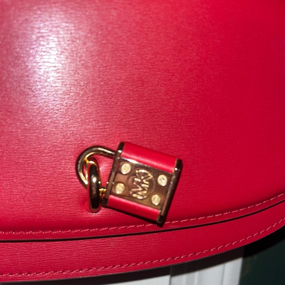 Michael Kors Red Bag with Gold Accent - Picture 6 of 10